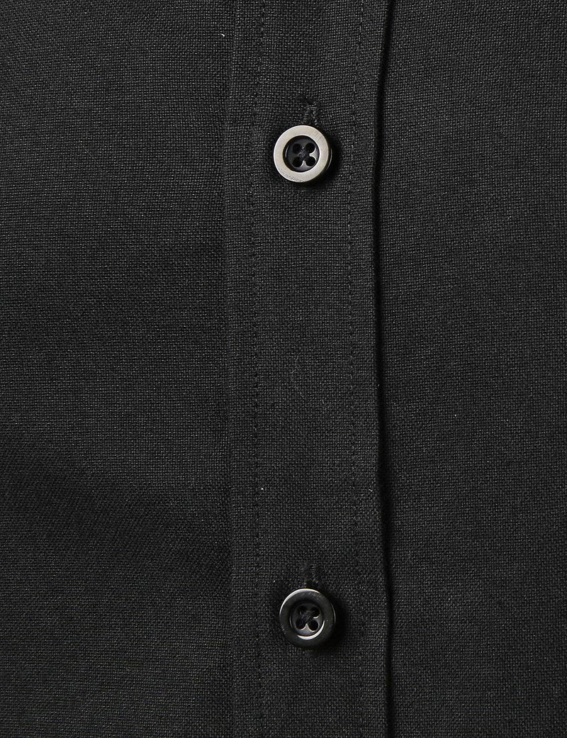 ZEROYAA Men's Hipster Casual Slim Fit Long Sleeve Button Down Oxford Shirts with Chest Pocket Z111 Black Medium - Image 4